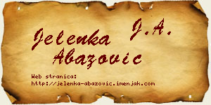 Jelenka Abazović vizit kartica